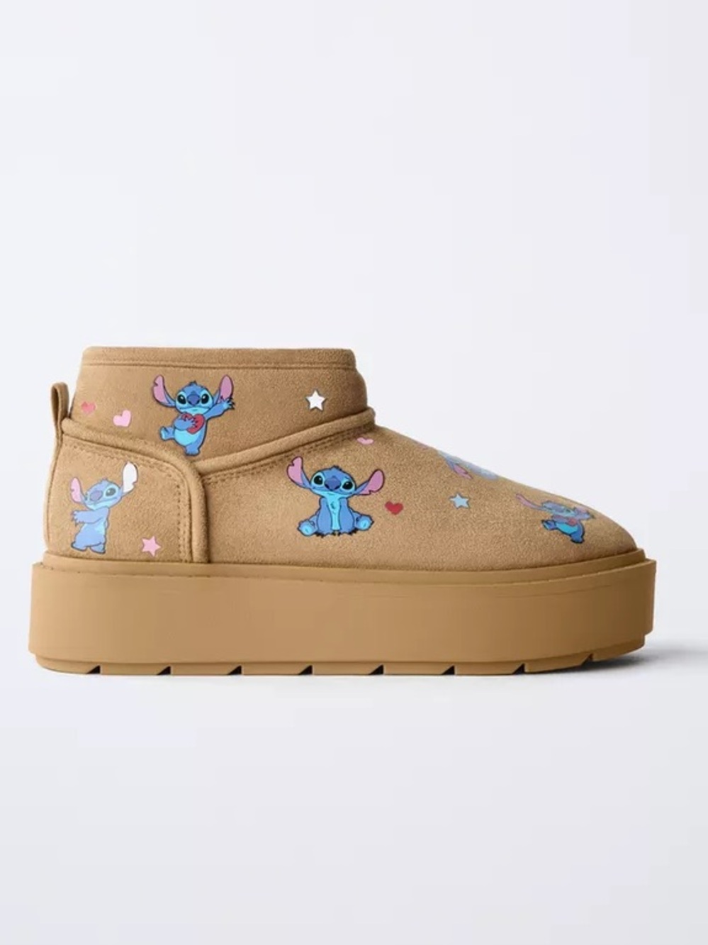 NWT Zara Kids Girls LILO & STITCH DISNEY FAUX FUR ANKLE BOOTS Size 3.5